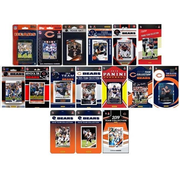 Williams & Son Saw & Supply C&I Collectables BEARS1619TS NFL Chicago Bears 16 Different Licensed Trading Card Team Set BEARS1619TS